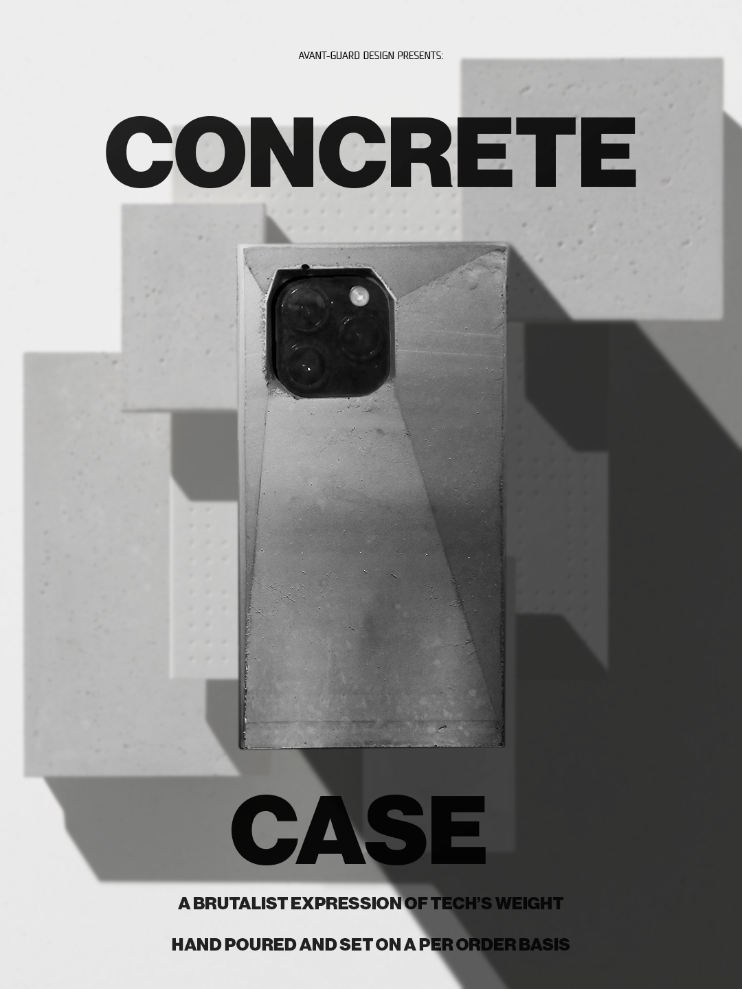 Concrete Case — Brutalist iPhone Case